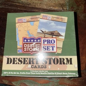 Desert Storm 1991 Pro Set Trading Cards Box - Factory Sealed New   36 Packs - Picture 1 of 6