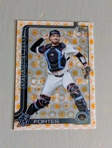 Nick Fortes 2025 Topps Series 2 Holiday Sun Parallel #523 Miami Marlins - Picture 1 of 2