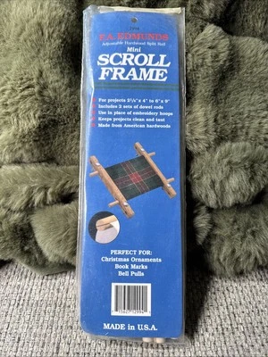 F. A. Edmunds Mini Scroll Frame  NEW Hardwood 6"x6" work area Travel Ready - Image 1 of 3