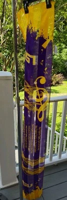 LSU Song Bufanda NUEVO Sandol Púrpura Dorado Satinado Transparente 13" Ancho 58 Pulgadas Largo Nuevo con Etiquetas Foto 1 de 4