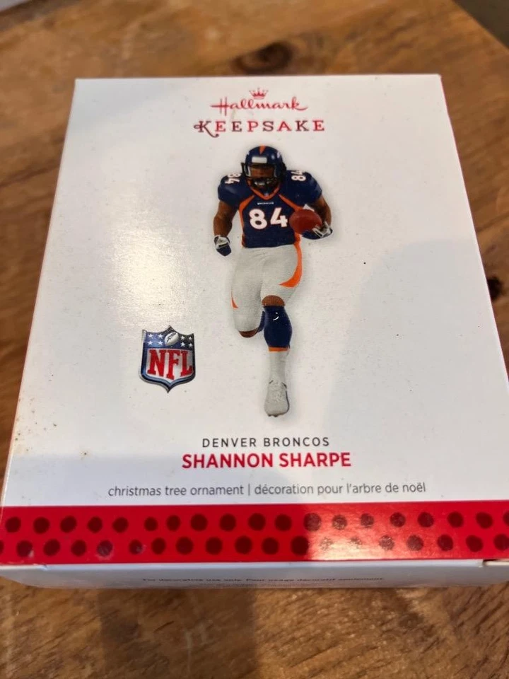 Hallmark Keepsake Ornament 2013 Shannon Sharpe Denver Broncos NFL Football NIB - Image 1 of 1