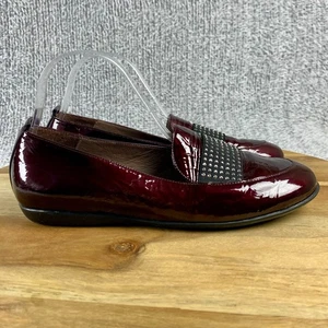 Wonders Razzie Wine Patent Loafers Womens 39 8.5 9 Jewel Slip On Flats Shoes - Picture 1 of 10