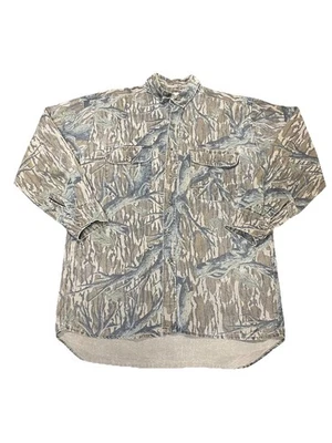 Vintage Mossy Oak Tree Stand Camo Button Up Size L Made In USA - Image 1 of 4