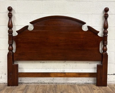 Vintage Thomasville Queen OR Full Size Convertible Cannonball Headboard - Image 1 of 4