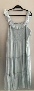 Old Navy Prairie Dress Womens XXL Easter Tiered Cottage Boho Peasant maxi nwt - Picture 1 of 11