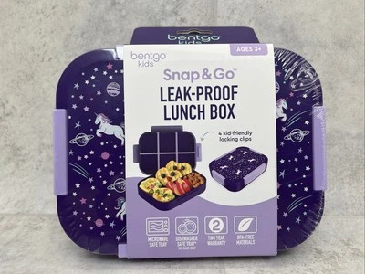 Bentgo Kids Purple Space Unicorn Snap & Go Leak-Proof Lunch Box | Brand New! - Image 1 of 4