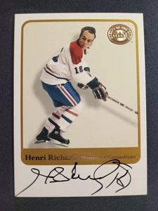 2001-02 Fleer Greats of the Game Auto Autogramm Henri Richard - Bild 1 von 2