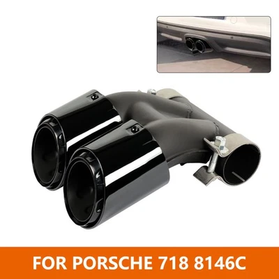 Exhaust Tips Muffler Tail 3-Layer For 16-23 Porsche Cayenne 718 Cayman Boxster - Image 1 of 4