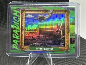 2025 Topps Chrome WWE Paradigm Green Tiffany Stratton 72/99 #PAR-TST Tiffy - Picture 1 of 2