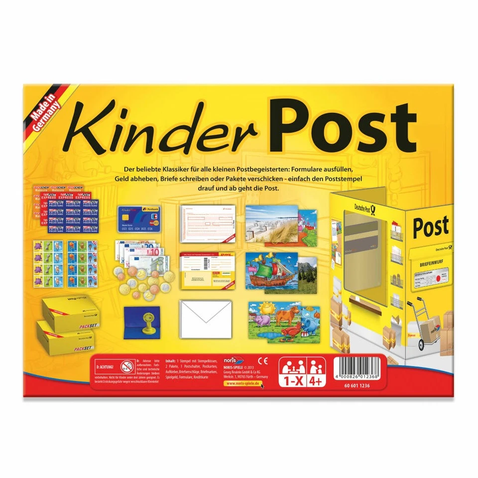 Noris Kinderpost, Postbote, Post, Briefmarken, Poststelle, Spielzeug, Kunststoff - Bild 1 von 2