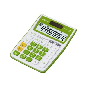 Casio MJ-12VCb-GN 300 Steps Check & Correct Colourful Desktop Calculator (Green) - Picture 1 of 4