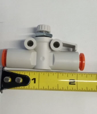 SMC AS2052F-07A 1/4" push-to-connect  speed control valve, push-lock - Image 1 of 2