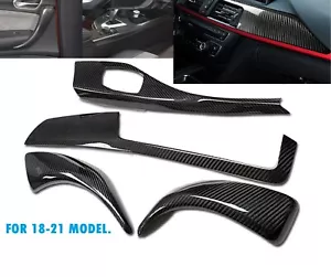 Real Carbon Fiber Dash Shift Door Handle Panel Cover Fits 18-21 F22 Lci M240i - Picture 1 of 5