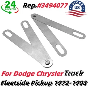 2PCS For 72-1993 Dodge Ram W150 D150 W250 D250 Tailgate Hinge Straps 3494077 - Picture 1 of 7