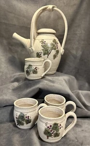 Studio Pottery Spouted Pitcher And Cups BEAUTIFUL & Elegant - Picture 1 of 24