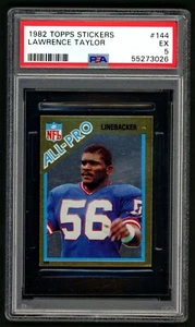 Pegatinas Topps 1982 Lawrence Taylor #144 PSA 5 Giants - Imagen 1 de 2