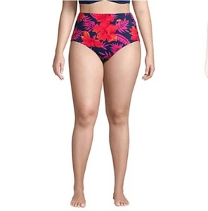 Lands' End Womens Plus Tummy Control High Waisted Bikini Bottoms-Size 26W (NWT) - Picture 1 of 5