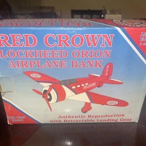 Rare Spec Cast 1994 Red Crown Gasoline Lockheed Orion Airplane Bank 1 of 5000 - Picture 1 of 8