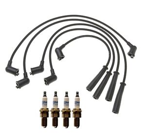 Professional Ignition Wire Set & 4 ACDelco Spark Plugs Kit For Toyota 2.4 L4