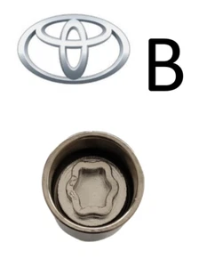 Toyota Radmutter Hauptsicherheitsschlüssel Buchstabe B mit 17 mm Sechskant - Bild 1 von 1