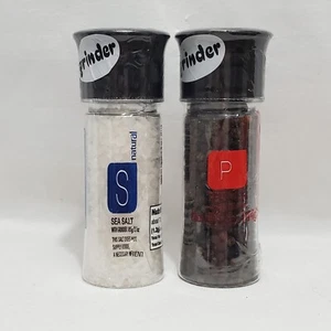 JUEGO DE MOLINILLOS DE SAL Y PIMIENTA - SAL MARINA NATURAL Y MAÍZ DE PIMIENTA NEGRA - Imagen 1 de 7