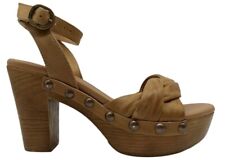 Sandali da donna Nero Giardini E218641D scarpe tacco alto comodo plateau cuoio