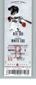 Chicago White Sox  vs Boston Red Sox 8/4/2017 Full Ticket -  Carlos Rodon 11k. - Picture 1 of 2