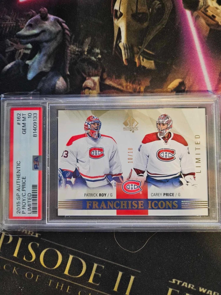 2015-16 PATRICK ROY/CAREY PRICE SP AUTHENTIC FRANCHISE ICONS #162 10/10 POP 1 - Image 1 of 1