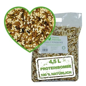Hühnerfutter Futtersnack Mehlwürmer  INSECT POWERMIX 4,5L MeineHennen Mehlwürmer - Bild 1 von 11