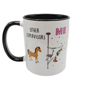 Horse VS Unicorn Boss Comical Supervisors Coffee Mug Holds 11oz You Nique Design - Picture 1 of 4