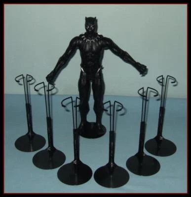 6 BLACK Kaiser Display Stands Fit 12" MARVEL AVENGERS Action Figures Ken Dolls - Image 1 of 2