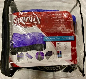 Showman~ 1200 Denier Turnout Horse Sheet, Waterproof, Breathable, 68" New! - Picture 1 of 3