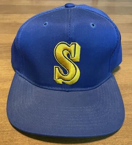 Cappello Berretto Snapback New Era Anni 80 Vintage Seattle Mariners MLB Medium Large Nuovo con etichette NOS - Foto 1 di 13