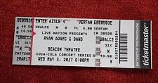 Ryan Adams, unused ticket stub, Beacon Theater, Nyc, May 3, 2017, Nm, Ryan Adams