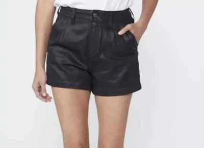 Nuevo con etiquetas Paige Talla 32 Plisado Mayslie Corto Medianoche Aceite Foto 1 de 4