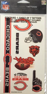 Osos de Chicago de la NFL - tatuajes temporales, nuevos - Imagen 1 de 3