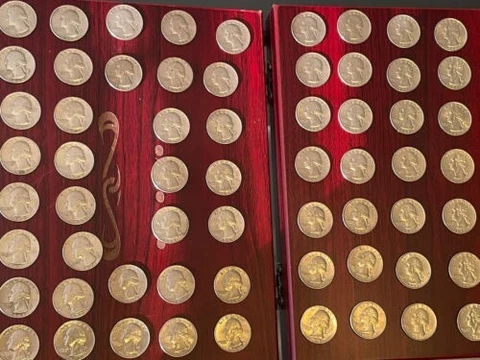 Complete Set Washington Quarter Lot 1965-1998 US Coin Lot Collection P/D Mints Cover