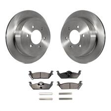 For Ford F-150 Lincoln Mark LT Rear Disc Brake Rotors And Semi-Metallic Pads Kit