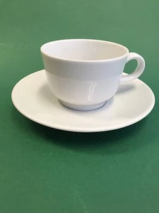 6er Set Milchkaffeetasse mit Untertasse 0,37 Liter weiß Jumbo Tasse ANGEBOT - Bild 1 von 11