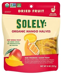 Solely - Dried Fruit Organic Mango Halves - 8 oz (Pack of 6) - Picture 1 of 2