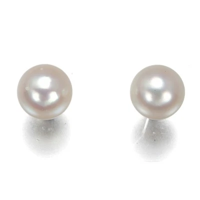 Auth Mikimoto Earrings Akoya Pearl 5.2mm Solitaire 18K 750 Yellow Gold  - Image 1 of 4