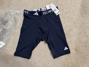 Adidas Techfit Aeroready Mens Small Blue Training Tight Compression Short IW5840 - Picture 1 of 4