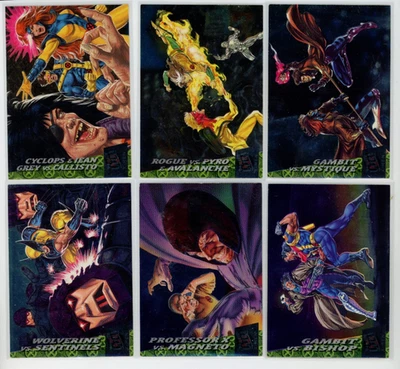 Marvel X-Men Fleer 1994 Ultra Greatest Battles conjunto de 6 Foto 1 de 2