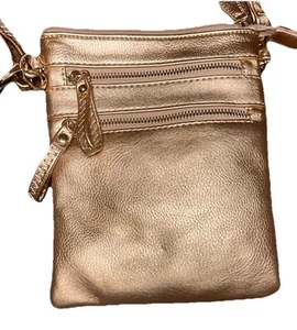NEU Rose Gold Bronze Reißverschluss Crossbody Dasher Handtasche Neu mit Etikett - Bild 1 von 6