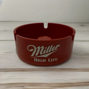 Posacenere plastica rosso vintage Miller High Life birra bar pub pubblicità retrò - Foto 1 di 6