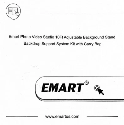 EMART PHOTO VIDEO STUDIO BACKDROP SUPPORT SYSTEM KIT WITH CARRY BAG NEW - Image 1 of 4