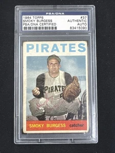 1964 Topps Smoky Burgess #37 On Card Auto PSA Authentic - Picture 1 of 2
