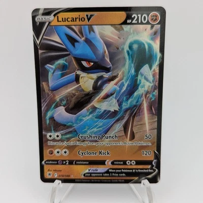 Lucario V 078/189 Swsh10: Astral Radiance Holo Pokemon Card - Image 1 of 2