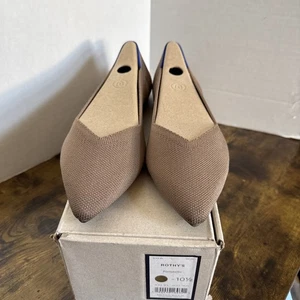 Rothy’s Women’s The Point Flat Pointed Toe Size 10.5 Portobello Solid NEW - Picture 1 of 7