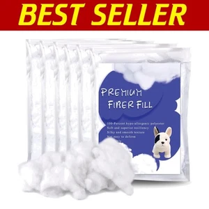 Fluffy and Dense 32oz Fiber Fill - Ideal for DIY Stuffed Animals and Cushions - Picture 1 of 9